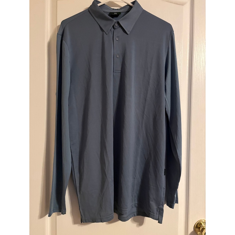 AG Label Button Down Shirt Mens Large Blue Excellent Long Sleeve Stretch